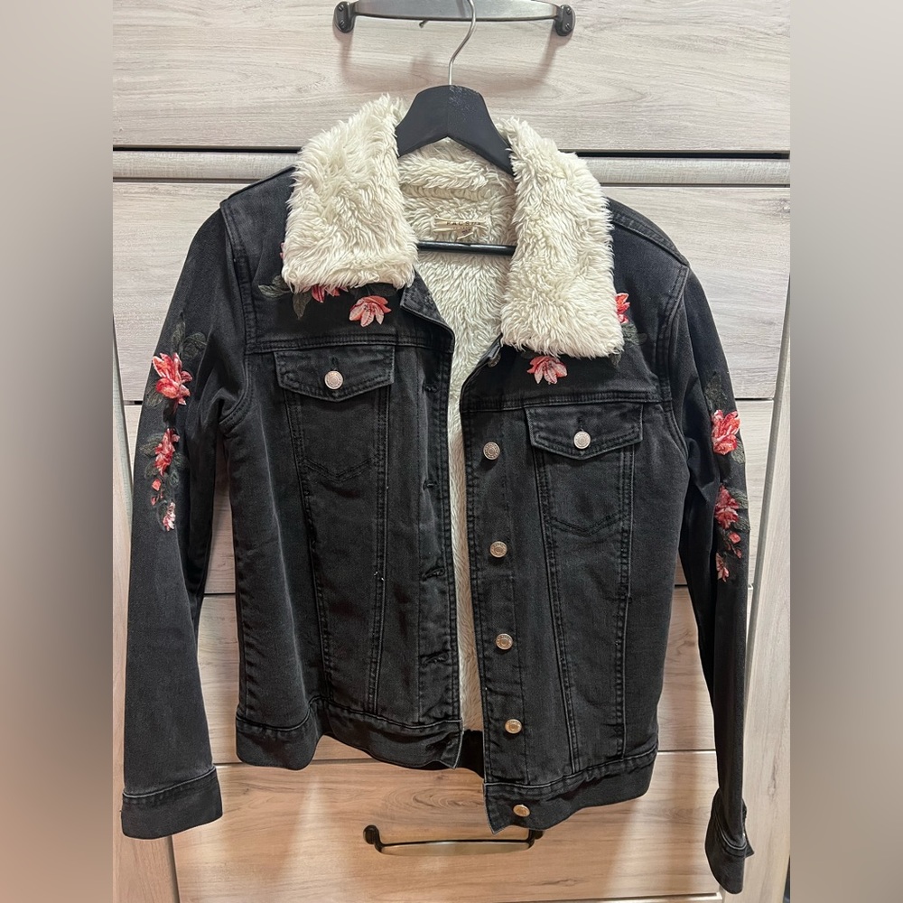 PacSun Denim Fur-Lined Jacket